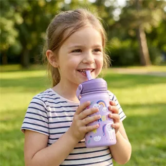 Botella Térmica Infantil Magic Lila 330 ml | Lovely Story