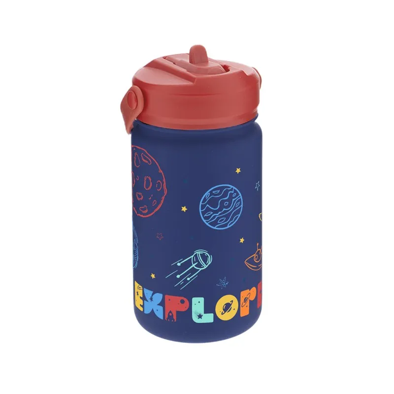 BOTELLA TÉRMICA CON ADAPTADOR INFANTIL 330ML - SPACE EXPLORER