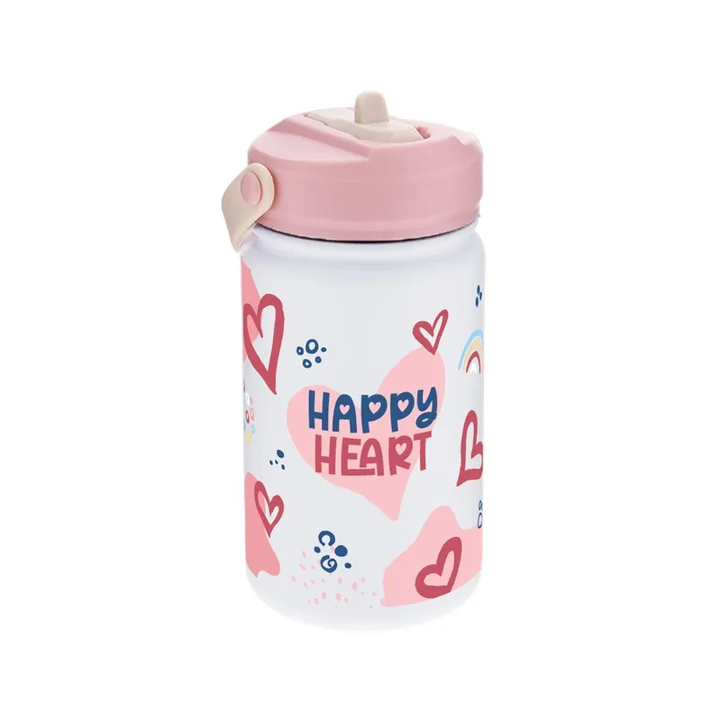 BOTELLA TÉRMICA CON ADAPTADOR INFANTIL 330ML - HAPPY HEART