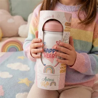 Botella Térmica Infantil Happy Heart 330 ml | Aurea Kids