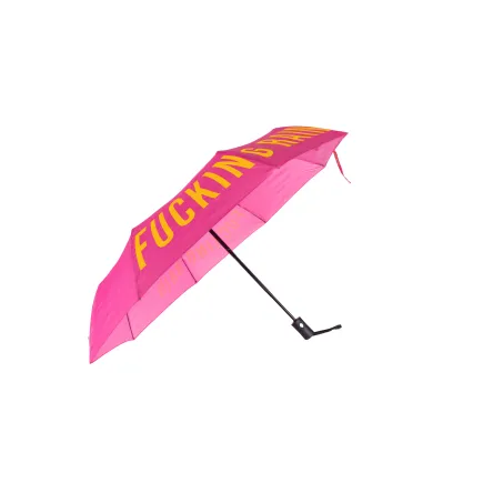 PARAGUAS PLEGABLE FUCKING RAIN - ROSA 