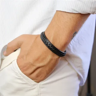 PULSERA DE CUERO -  ERES AUTÉNTICO 