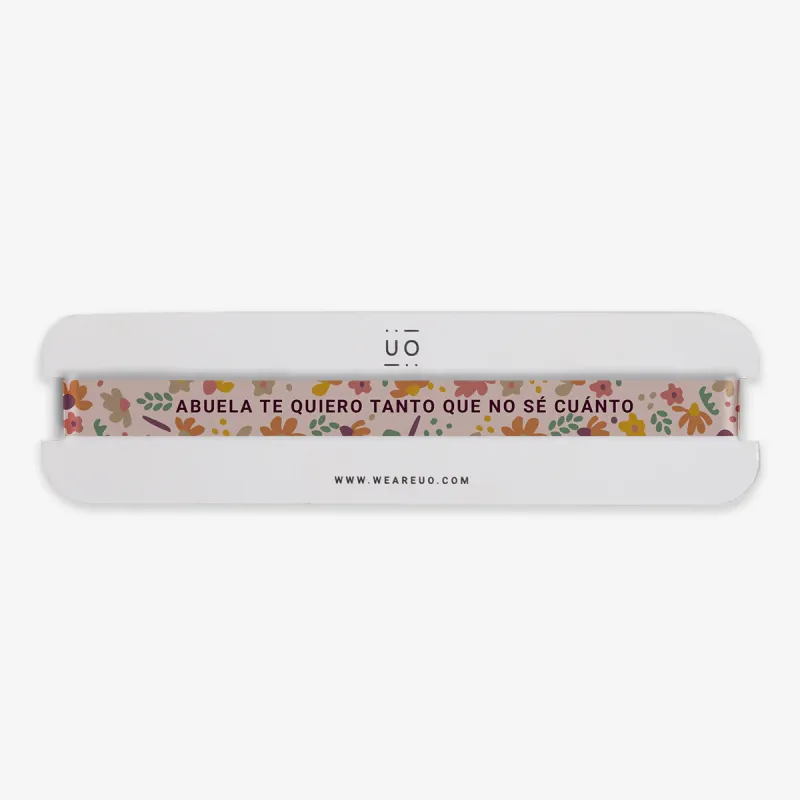PULSERA DE TELA - ABUELA TE QUIERO TANTO QUE NO SE CUANTO PULSERA DE TELA - ABUELA TE QUIERO TANTO QUE NO SE CUANTO