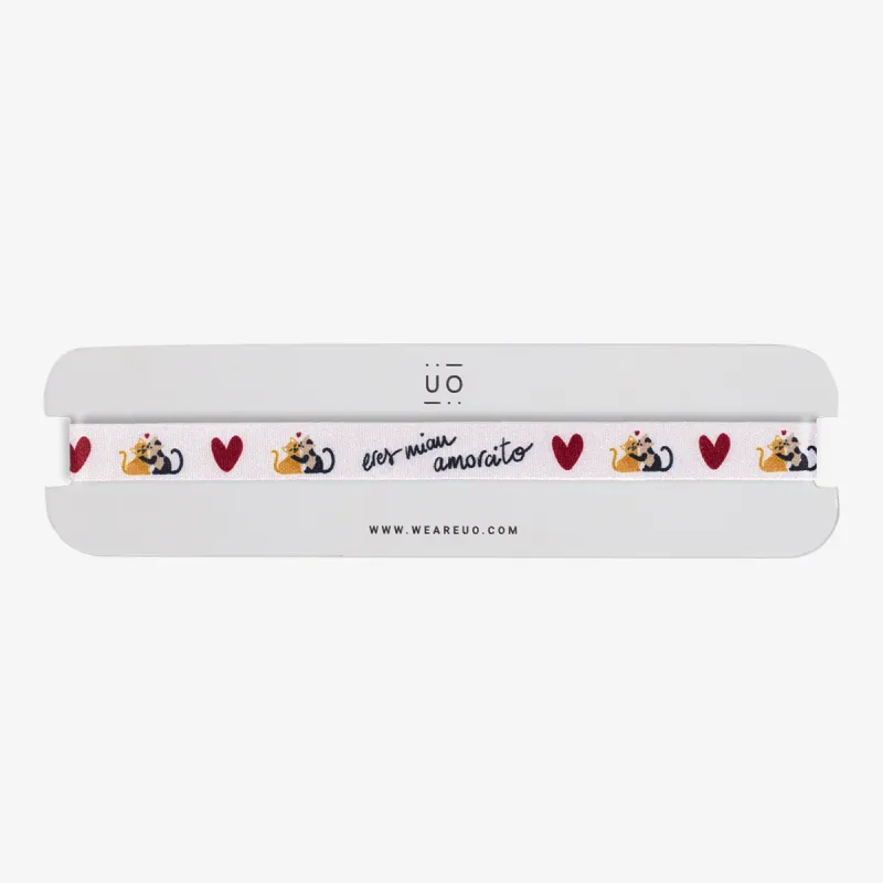 PULSERA DE TELA - ERES MIAU AMORCITO PULSERA DE TELA - ERES MIAU AMORCITO