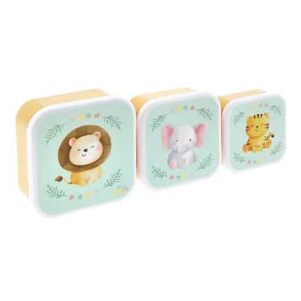 SET DE 3 CAJAS DE ALMUERZO - ANIMALES  