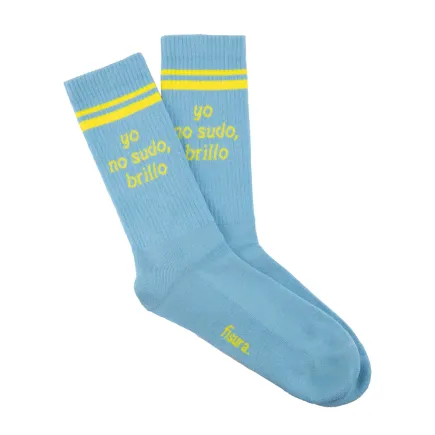 CALCETINES YO NO SUDO, BRILLO AZULES 