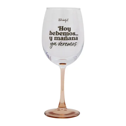 COPA DE VINO - HOY BEBEMOS Y MAÑANA YA VEREMOS 