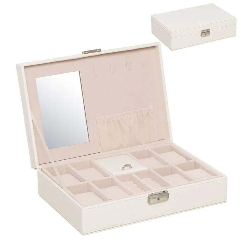 JOYERO POLIPIEL PLANO - BEIGE JOYERO POLIPIEL PLANO - BEIGE