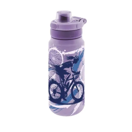 BOTELLA TÉRMICA SPORT 750ML - CICLISTA LILA 