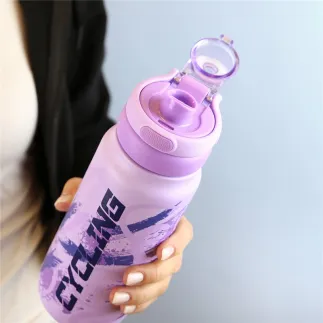 BOTELLA TÉRMICA SPORT 750ML - CICLISTA LILA 
