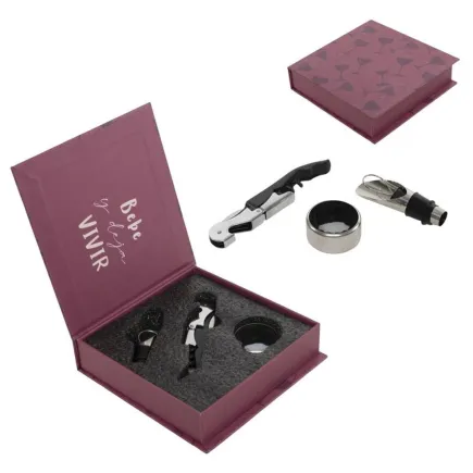 JUEGO 3 ACCESORIOS PARA EL VINO 