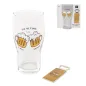 VASO DE CERVEZA CON ABRIDOR - LA ÚLTIMA Y NOS VAMOS  