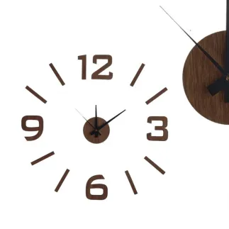 RELOJ DE PARED ADHESIVO - MADERA 