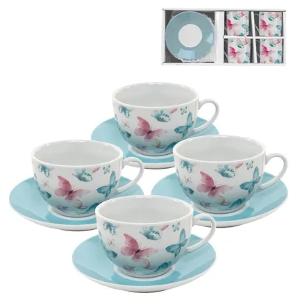 JUEGO DE CAFÉ - MARIPOSAS 