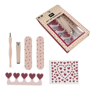 SET DE MANICURA 6 PIEZAS - CORAZONES 