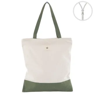 TOTEBAG CON CREMALLERA - VERDE 