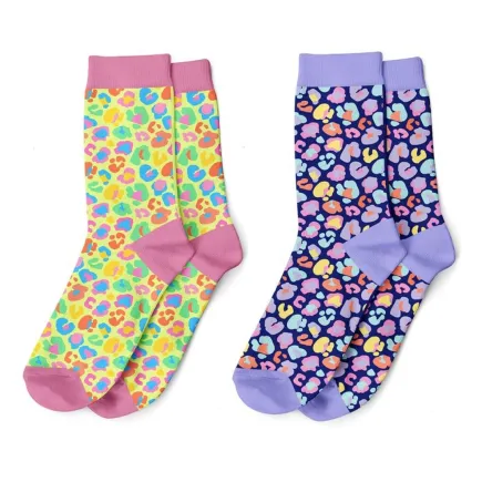 CALCETINES T- 35 - 42 -  ANIMAL PRINT COLORES 